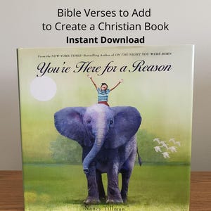 Versets de la Bible pour Vous êtes ici pour une raison Livre chrétien cadeau pour enfant Livre personnalisé pour enfants