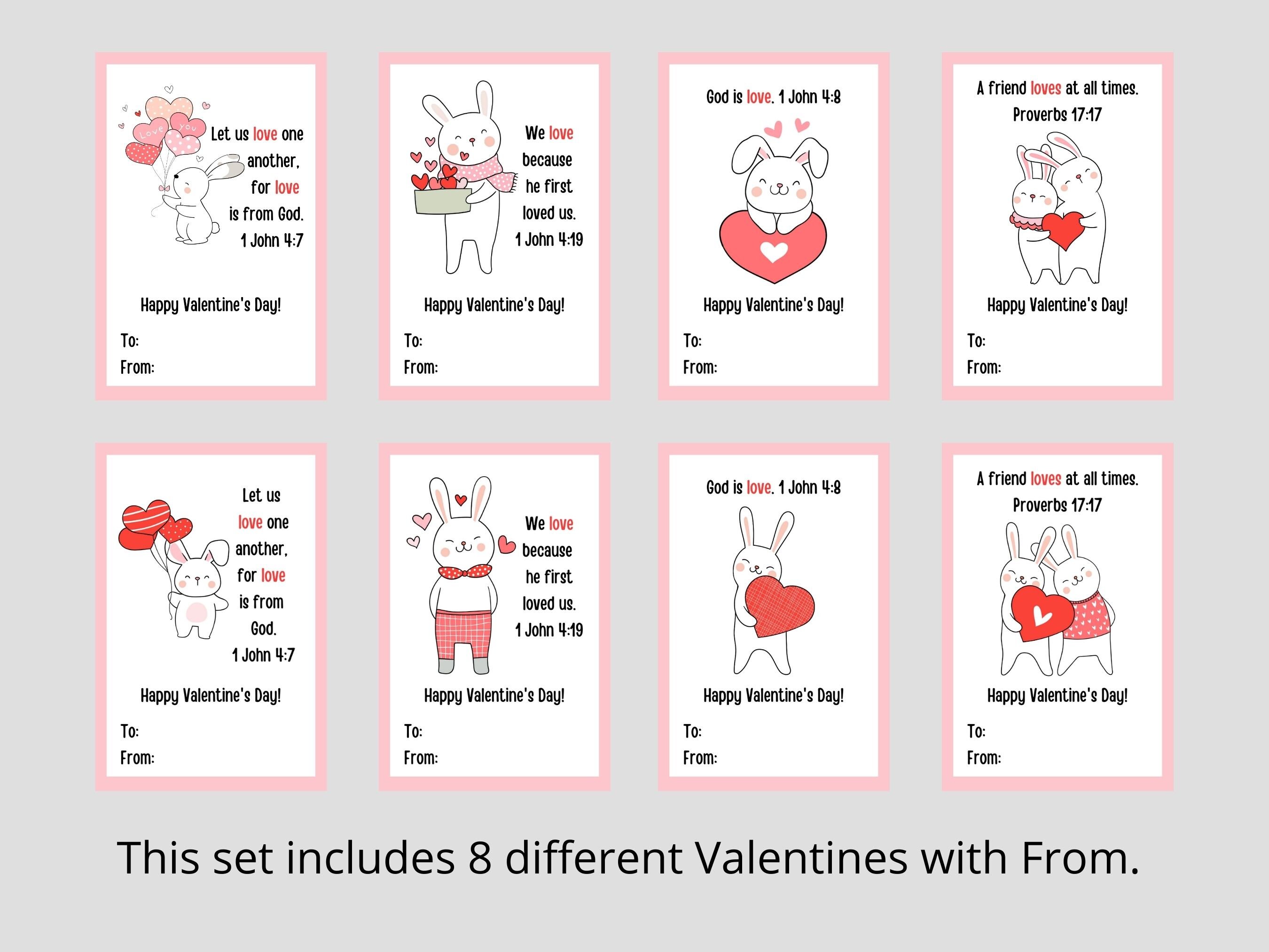 Christian Valentine Cards Printable Bible Verse Valentines Bunny ...