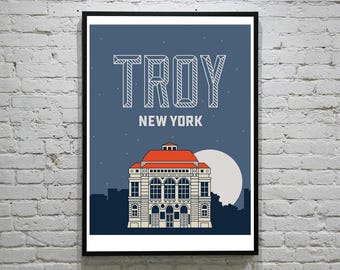 Troy Savings Bank Music Hall (night)