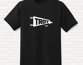 Troy, NY pennant tee