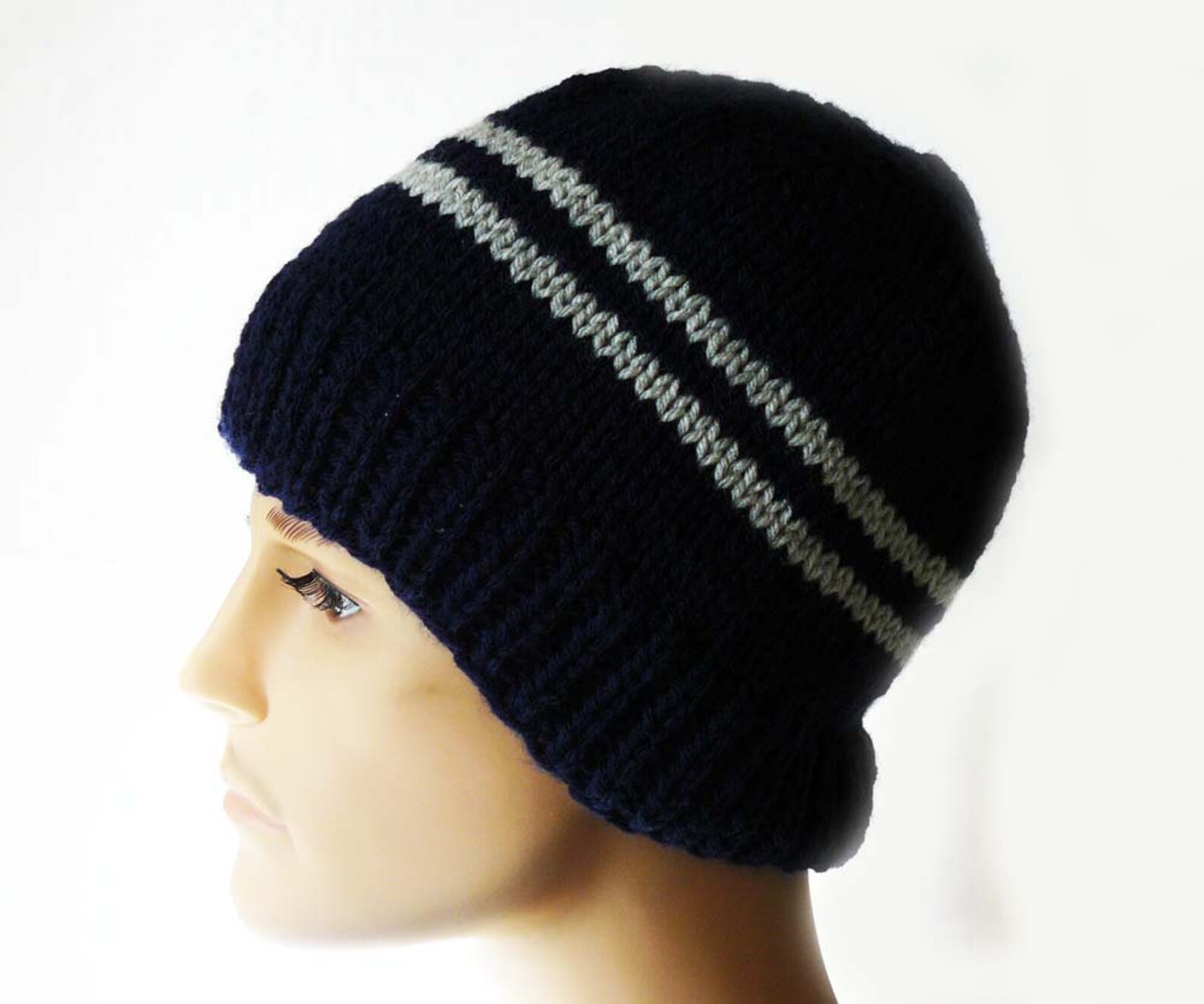 Knitting PATTERN Knit Beanie Pattern Mens Knit Hats Etsy