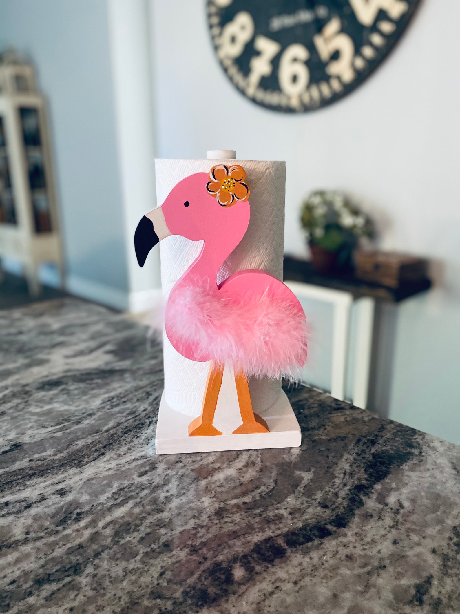 Flamingo Paper Towel Holder Flamingo Paper Towel Stand' | Etsy