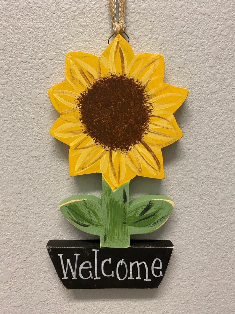 Sunflower Wood Sign Sunflower Sign Etsy