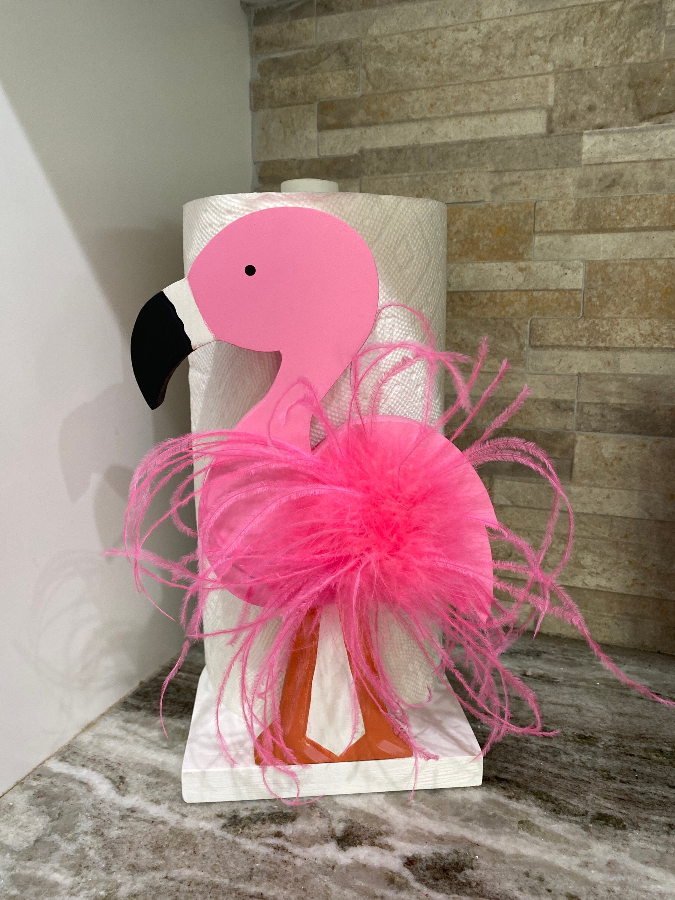 Flamingo Paper Towel Holder Flamingo Paper Towel Stand' | Etsy