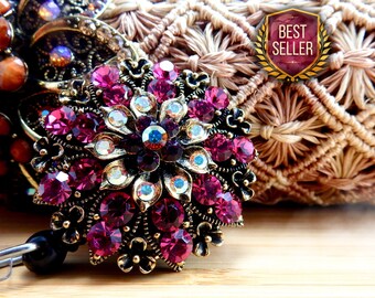 Carrete de credencial retráctil, clip de identificación con diamantes de imitación, graduación de enfermería, accesorio médico, joyería para enfermeras, regalo para enfermeras
