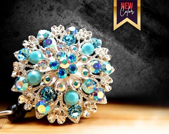 Porta credencial retráctil de cristal, hermoso cordón para oficinistas, profesores o enfermeras, un regalo elegante para ella o mamá, enfermera.