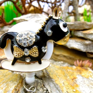 Adorable Donkey Badge Reel - Retractable Badge Holder - Rhinestone Donkey Badge Reel - Retractable Badge Reel - Gift For Nurse Graduate