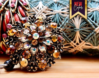 Porta credencial de enfermera con brillantes diamantes de imitación, elegante clip de identificación para oficinistas, profesores o enfermeras, ideal como regalo de graduación.