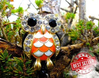 Badge Holder, Badge Reel Retractable, Owl Badge Reel Retractable, Fancy Bird Badge Holder, Rhinestone Badge Holder, Nurse Badge Holders