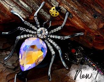 Spider Badge Clip, Halloween Badge Holder, Retractable Badge Reel, Nursing Badge Holder, Spooky Badge Reel, Unique Halloween Gift for RN