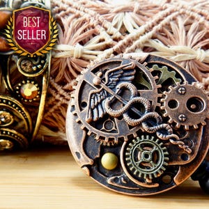 Bobine de badge caducée, clip d'identification steampunk, porte-badge, tirette rétractable pour homme, cadeau de la semaine de l'infirmière, bijoux infirmière autorisée, homme, médecin, remise des diplômes, BSN