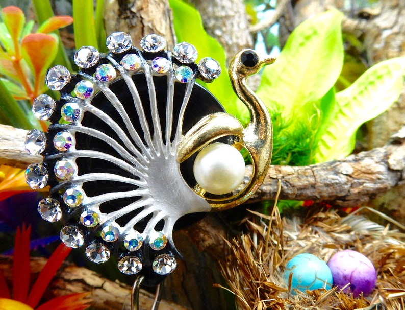 Peacock Bling Badge Clip, Retractable ID Badge Holder, Peacock Retractable ID Badge Holder, Medical Lab Tech Badge Reel, ID Holder Color • 8