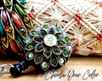 Cute Bling Badge Reel, Jewelry Badge Nurse, Physician Assistant, ID Badge Holder, Badge Reel Retractable, Nurse Graduation Gift 