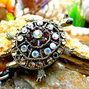 Crystal Turtle Badge Reel - Retractable Badge Reel - Certified Nurse ID Badge Holder - Labor and Delivery Nurse Gift - Nurses Name Badge