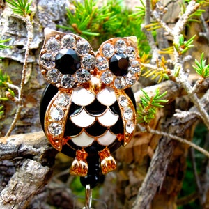 Badge Holder Owl, Retractable Badge Reel, Gifts for Nursing Graduates, Name Badge Clip Owl, Badge Holder Retractable , Nurse Jewelry image 3