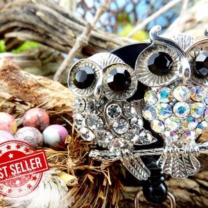 Owl ID Badge Reel, Badge Reel Retractable, Mama and Baby Owl Badge Holder, Nurse Gift RN Badge Reel, Badge Holder Retractable, RN Gift
