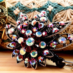 Badge Clip Accessories, Nurse Badge Rhinestones, Retractable Crystal Badge Clip, Bling Credential Identification Badge Clip, RN ID Badge