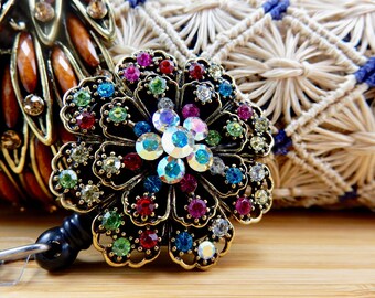 Rhinestone Badge Reel, ID Badge Reel Retractable, Badge Reel Nurse, Medical Rhinestone Badge Reel, Bling Badge Reel, Crystal Badge Reel