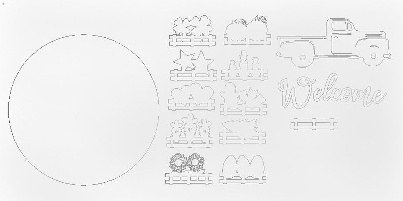 Download Welcome Interchangeable Truck Door Hanger Files Only SVG ...