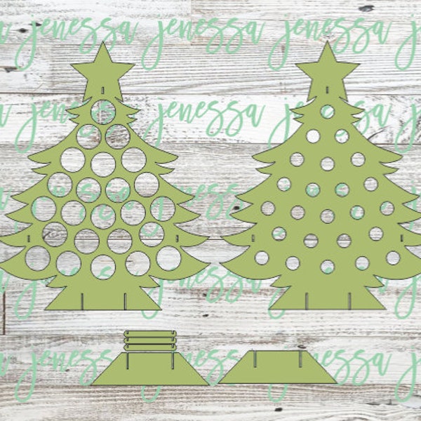 Christmas Tree Advent Calendar for Mini Wine Bottles DXF SVG *Files Only*