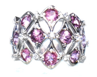 Natural Pink Spinel & Diamond Ring