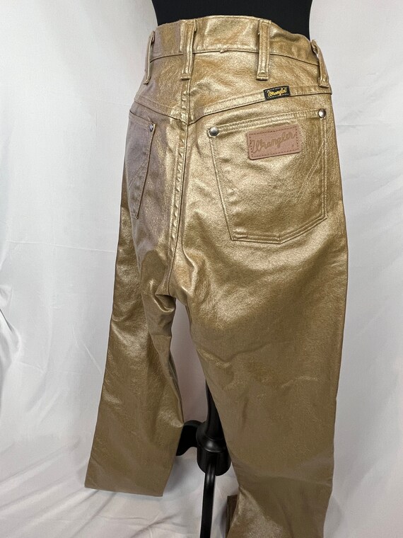 Gold Wrangler Faux Leather Jeans Size 