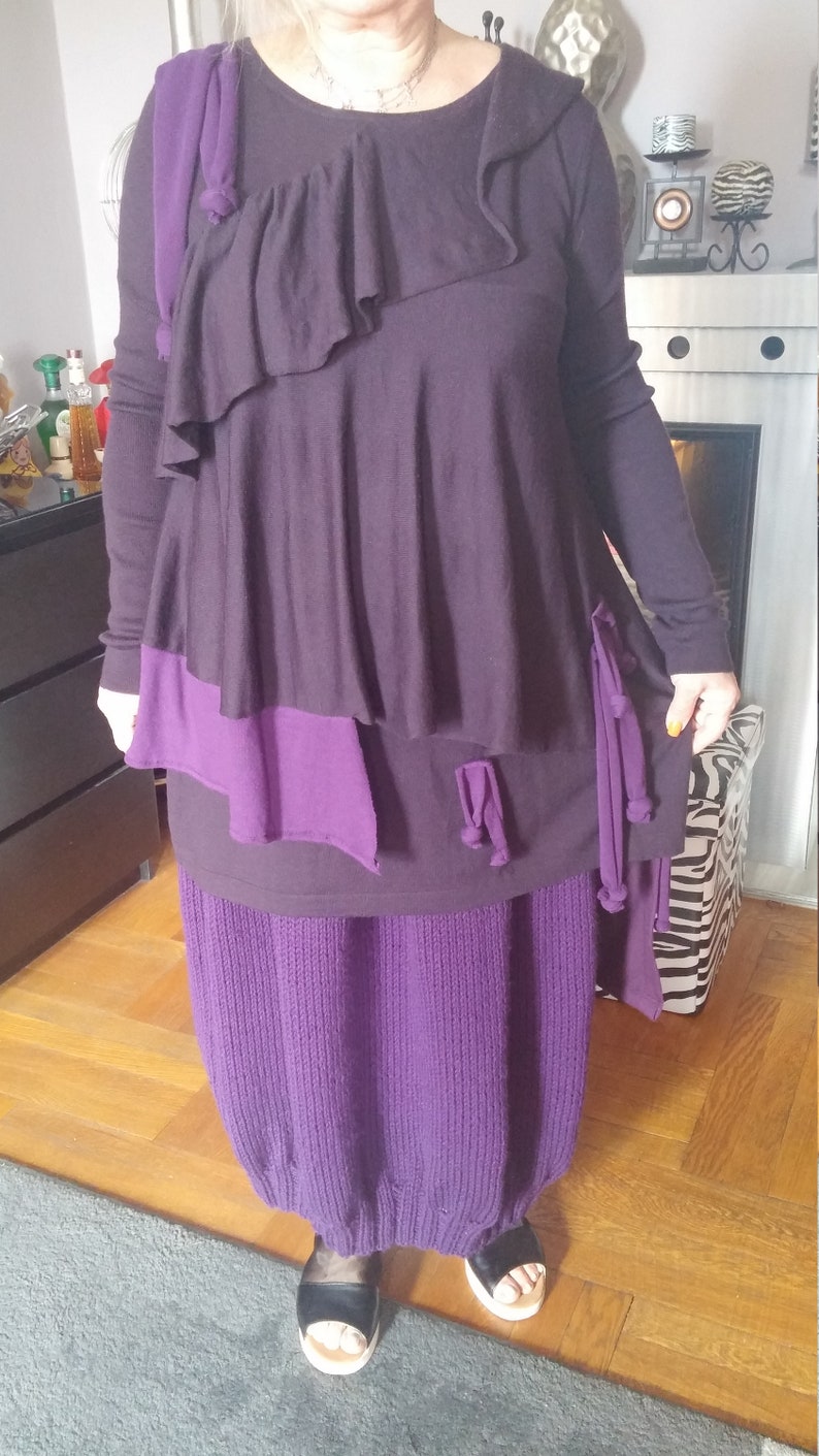 Lagenlook Upcycled Bohemian Asymmetrical Tunic