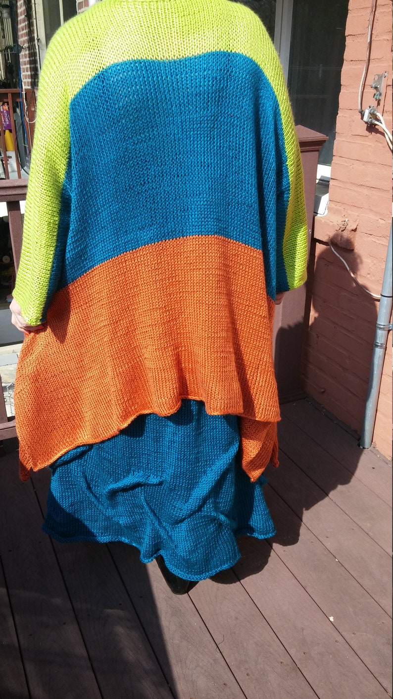 ON HOLD for LEAH.Asymmetrical Knitted Lagenlook 3 colors long sleeves TunicSweater