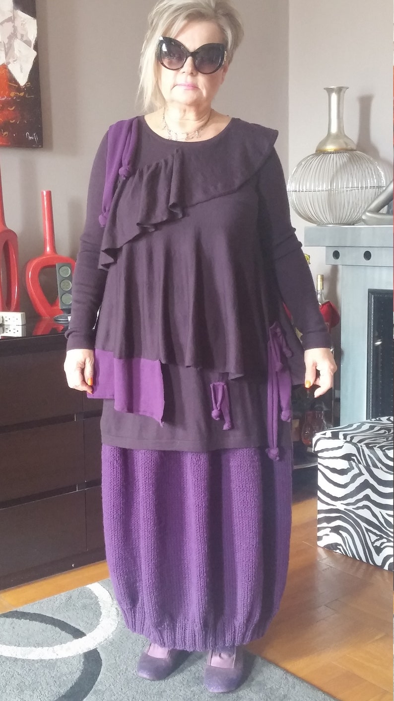 Lagenlook Upcycled Bohemian Asymmetrical Tunic