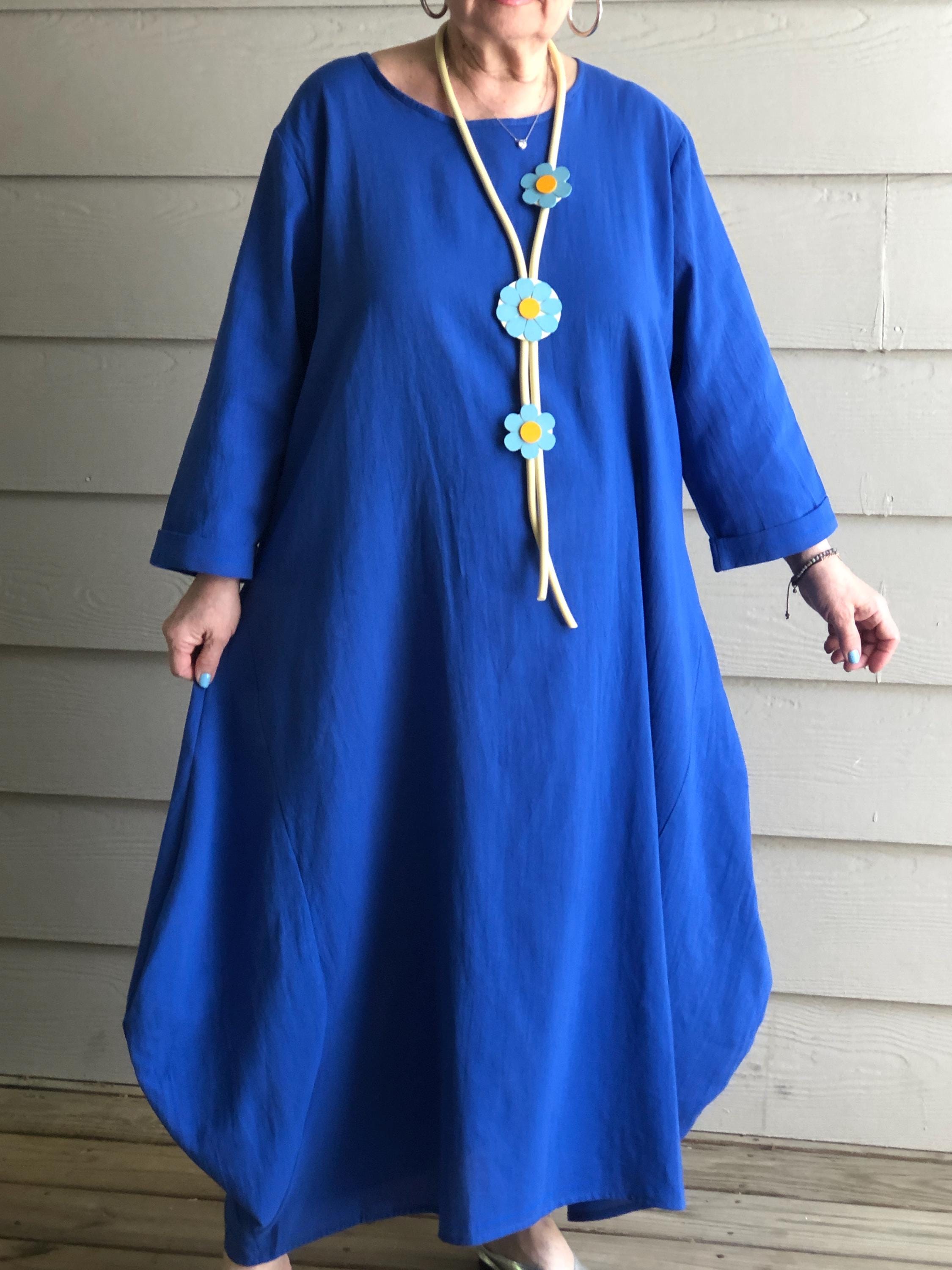 chinese dress ladies Lagenlook Linen Dress with Buttons and Pockets main image 0