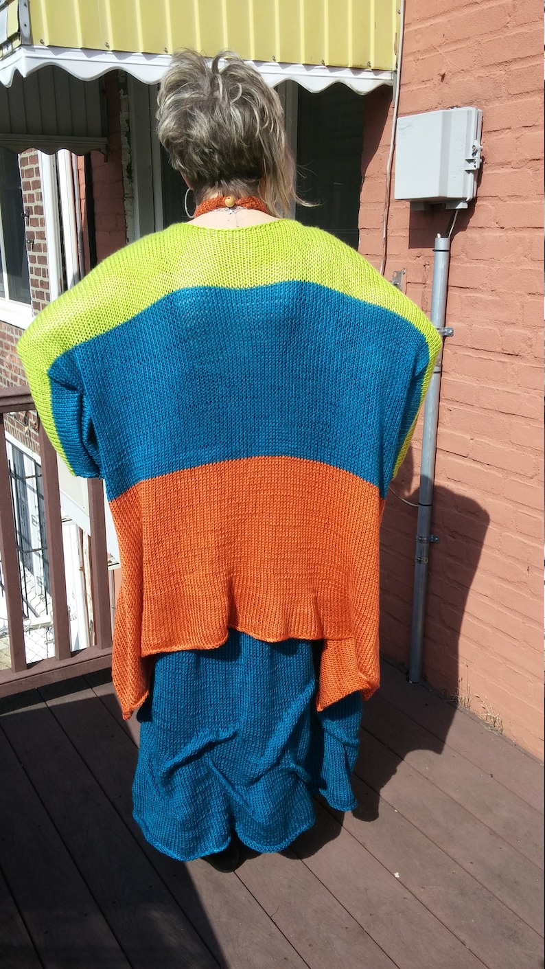 ON HOLD for LEAH.Asymmetrical Knitted Lagenlook 3 colors long sleeves TunicSweater