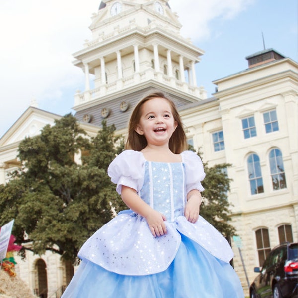 Princess Cinderella Ball Gown (dress) with full skirts and lace-up back