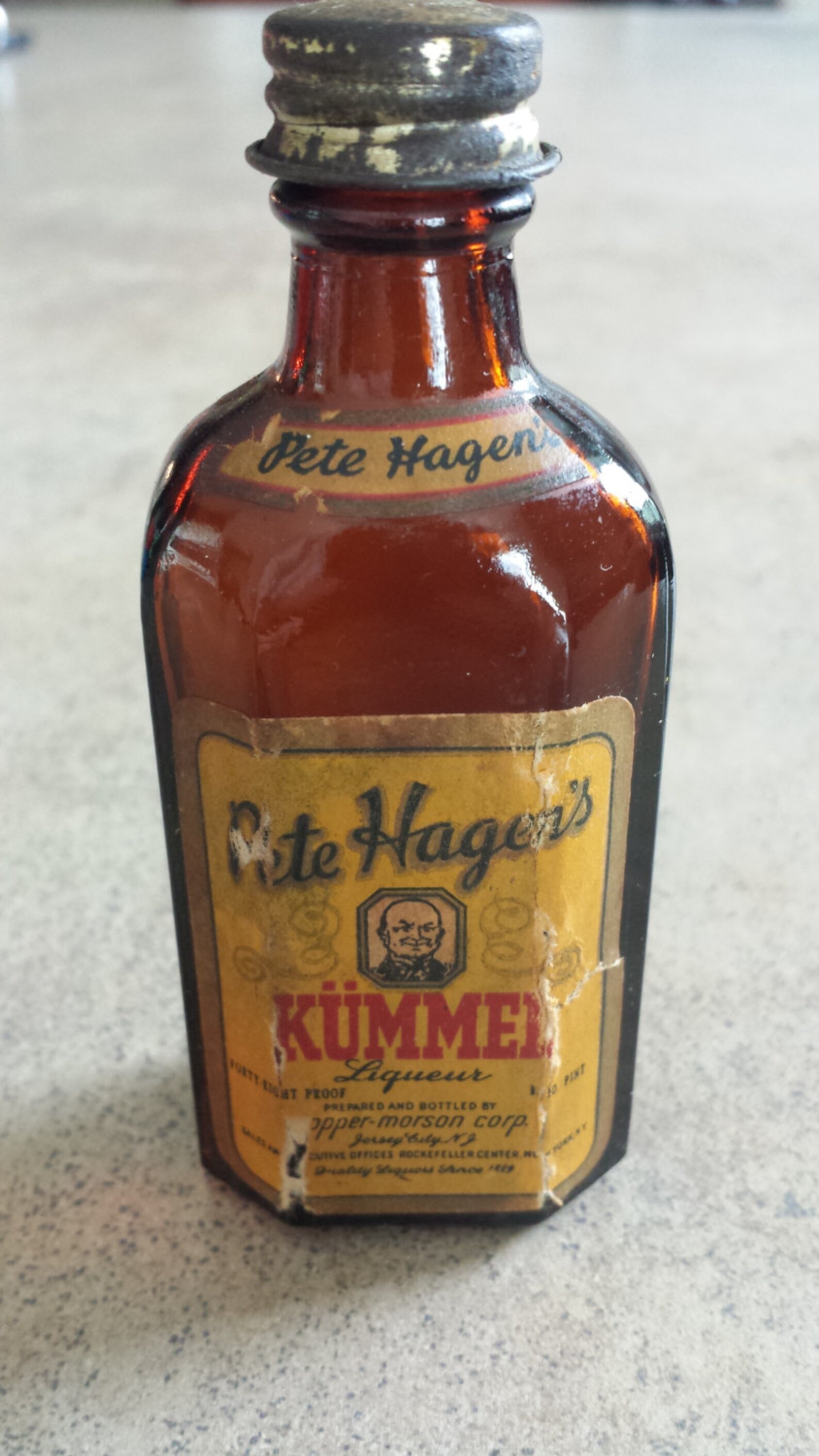 Pete Hagen's Miniature Kummel Liqueur Bottle Etsy