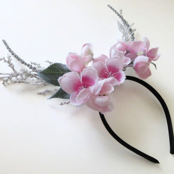 Pink Flower Headband Winter Fairy Crown Festival Cosplay  display picture 1