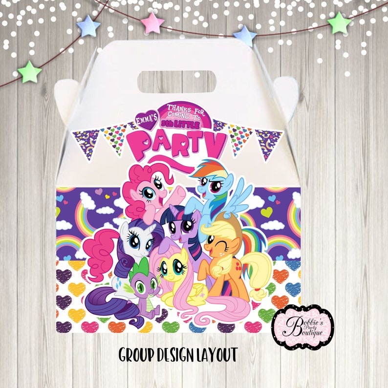 My Little Pony party favor box My Little Pony gable box 10 Etsy