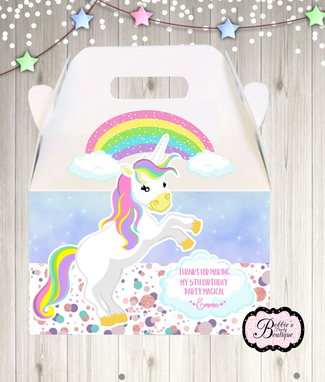 Unicorn party favor box 10 Unicorn party boxes. 10 Unicorn Etsy
