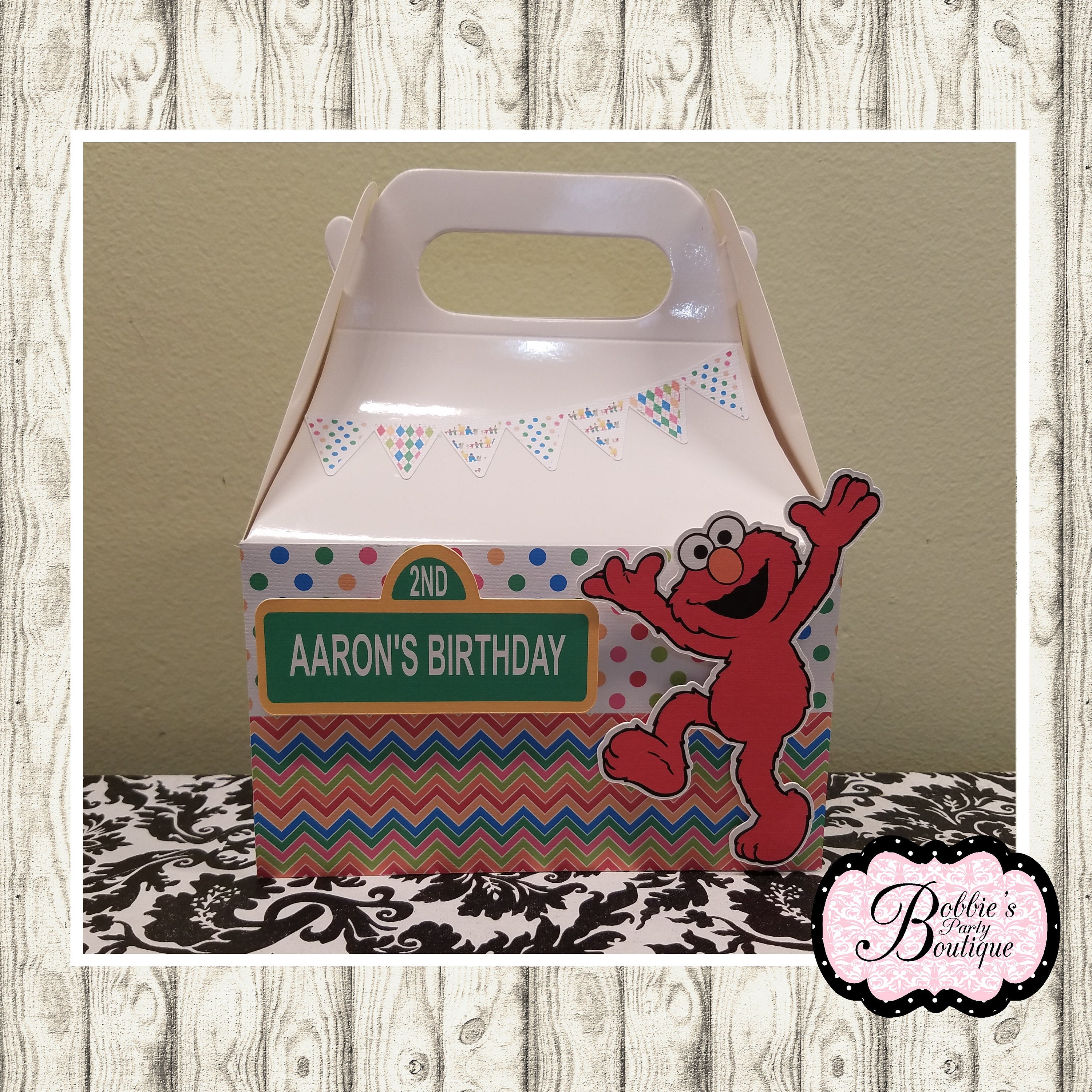 Elmo party favor box Elmo gable box 10 Elmo party favor Etsy