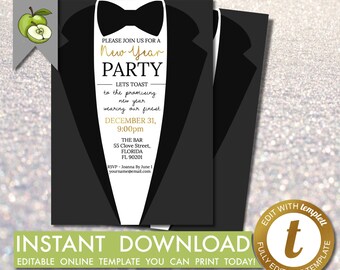 tuxedo invitation etsy