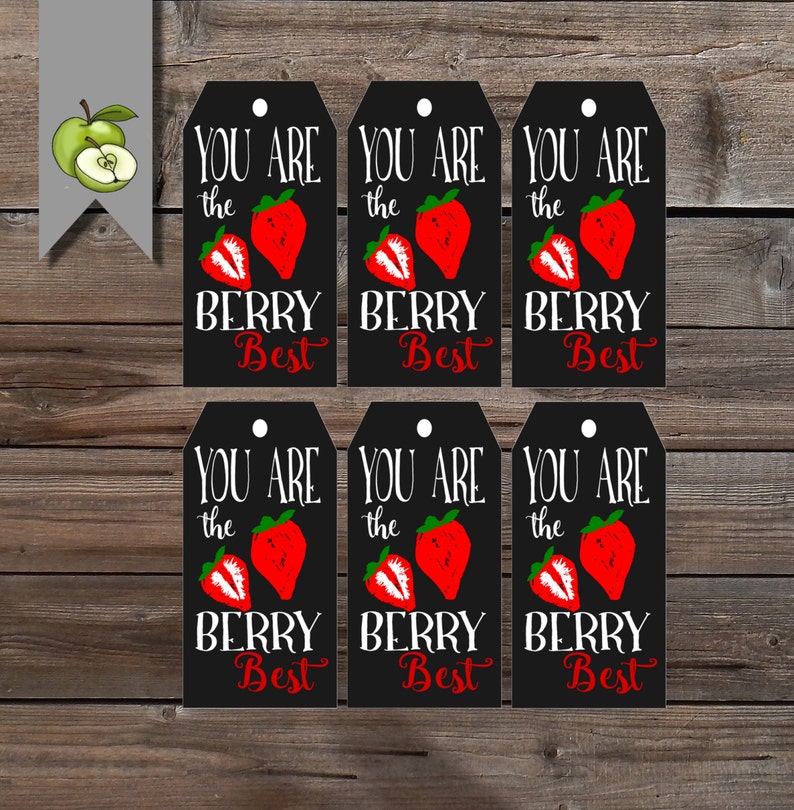 You are the berry best teacher thank you gift tag