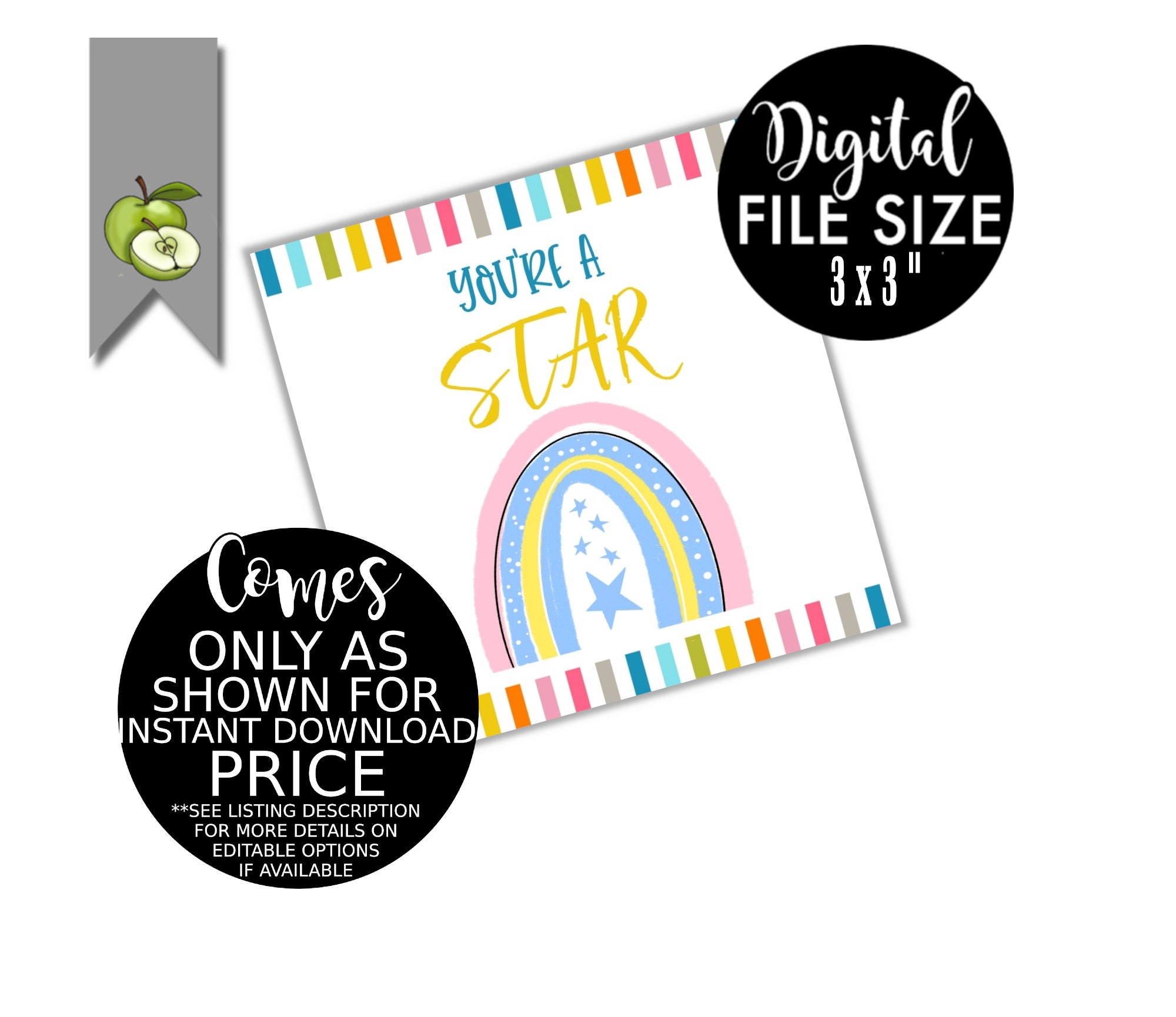 You're a Star Tag Printable You're a Star Gift Tag - Etsy