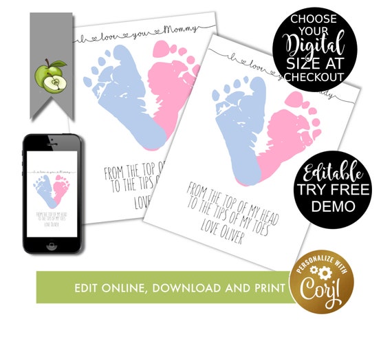 fathers day baby footprint