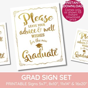bord afstudeerfeest, advies en goede wensen, afstudeeradvies, tafelbord, diploma, afgestudeerd, afgestudeerd, instant download G4D