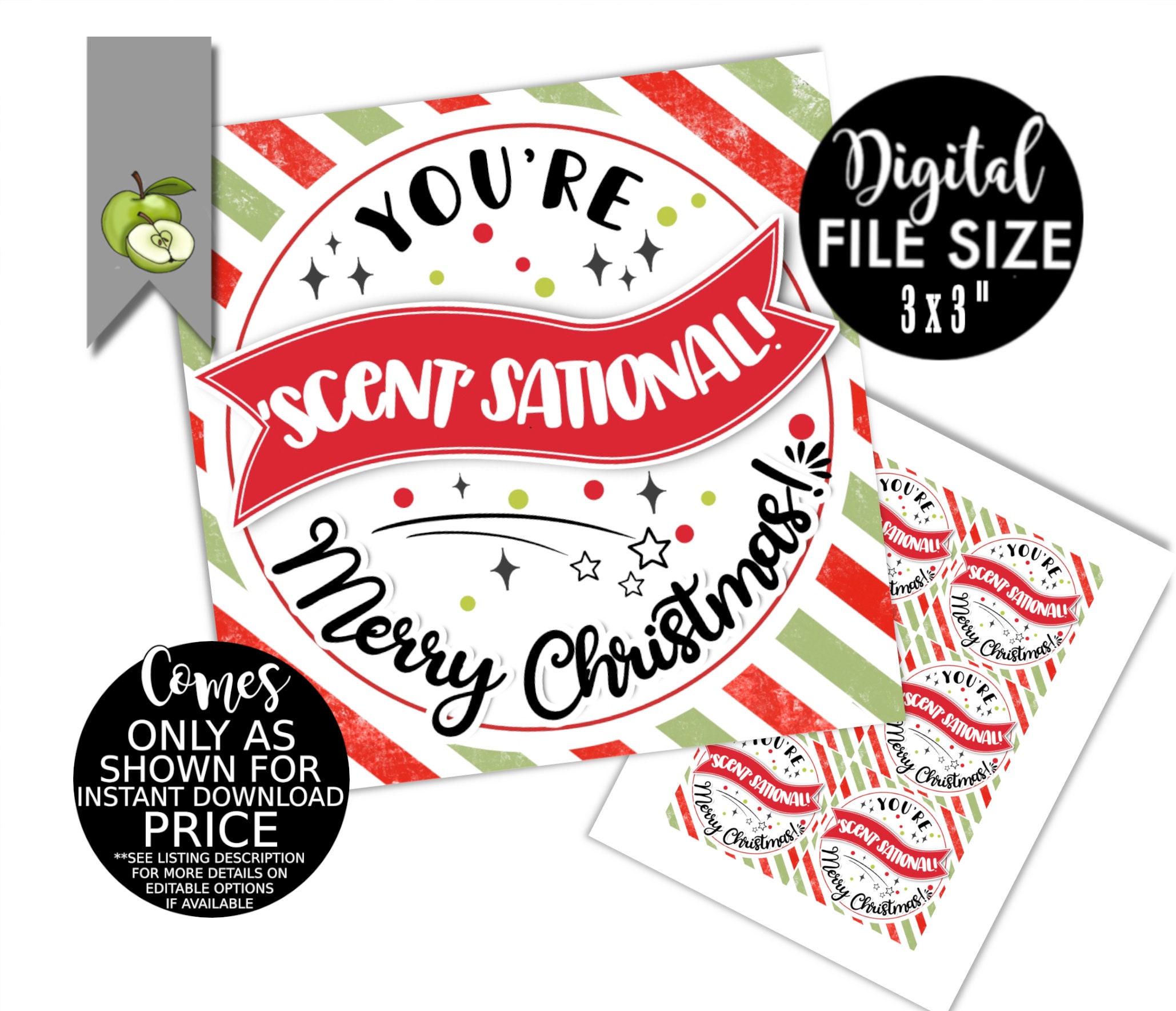 Vous êtes « parfumée » ! Joyeux Noël ! parfums, bougie, parfum, étiquettes cadeaux, voeux de vacances parfumés avec appréciation - téléchargement im