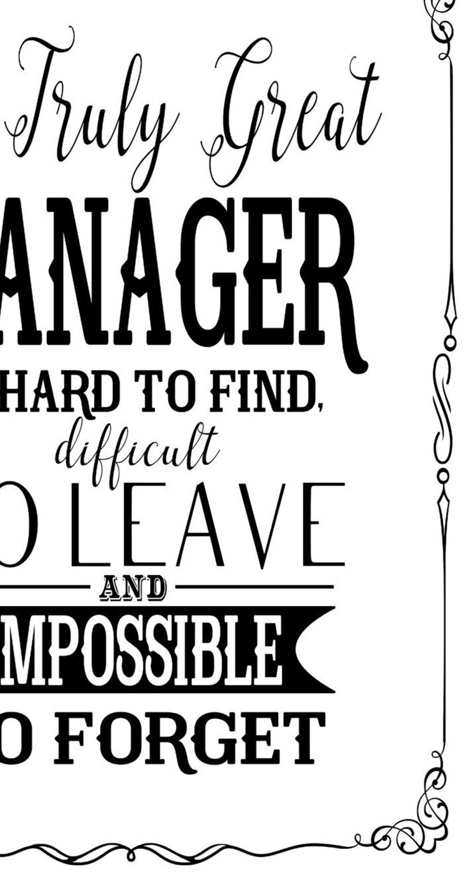 MANAGER Appreciation Day Week Boss Week Manager Card Etsy