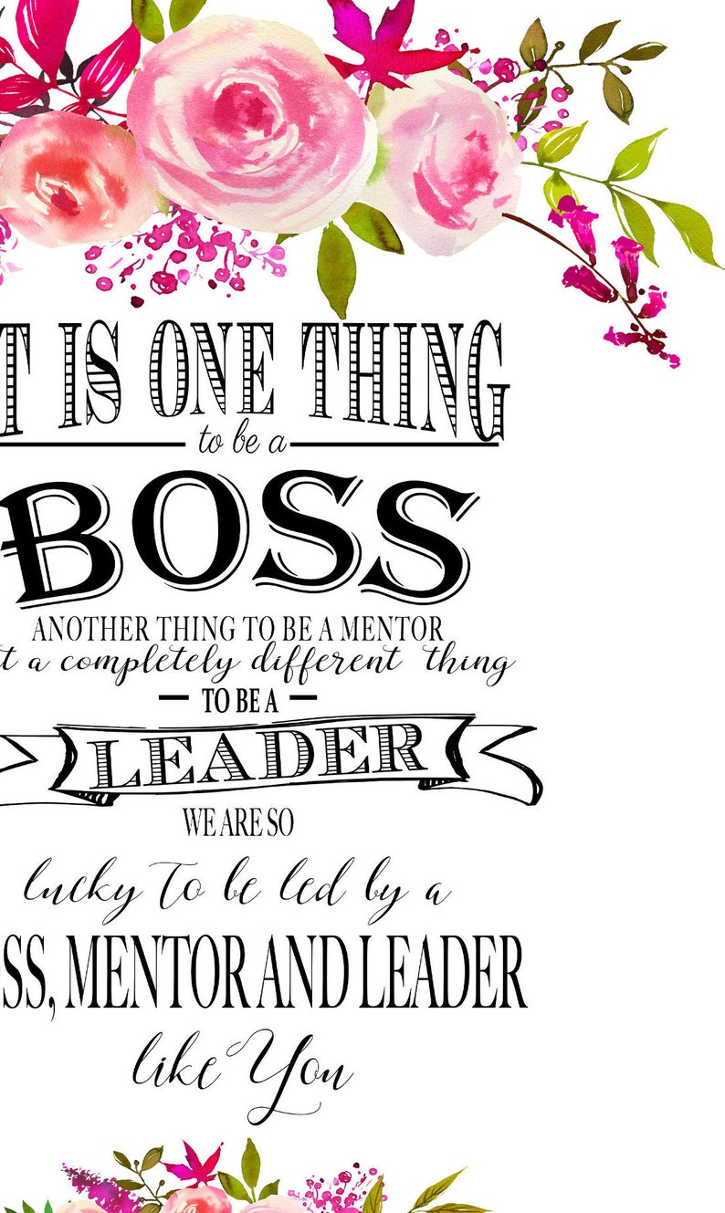 Printable Boss appreciation day gift Boss week boss card Etsy