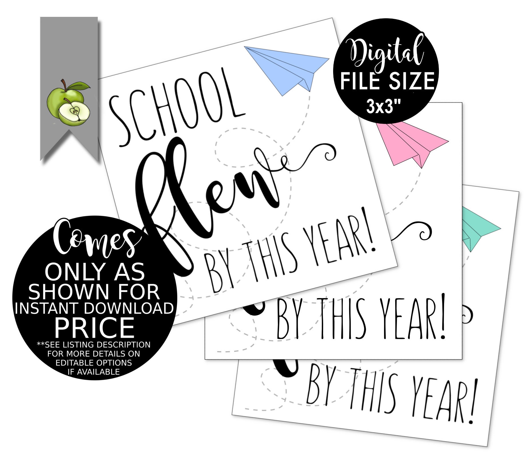 School Flew by This Year Gift Tag Frisbee Last Day of Etsy UK