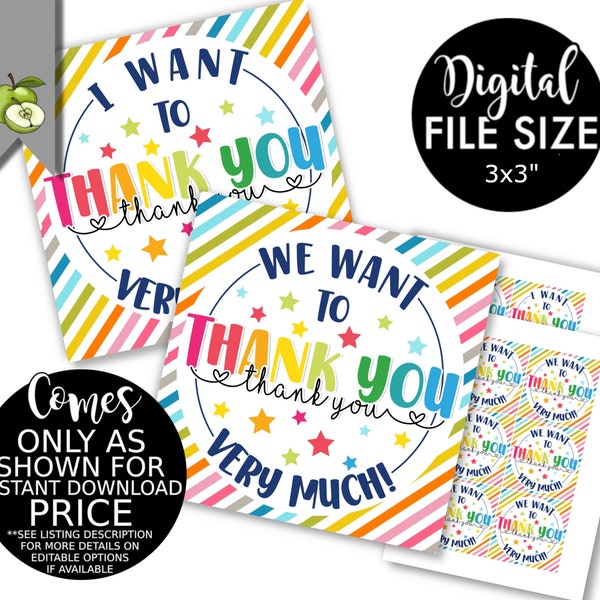 Thank you very much appreciation printable gift tag, Great team, Thanks school staff, INSTANT DOWNLOAD, great teamwork teacher appreciation