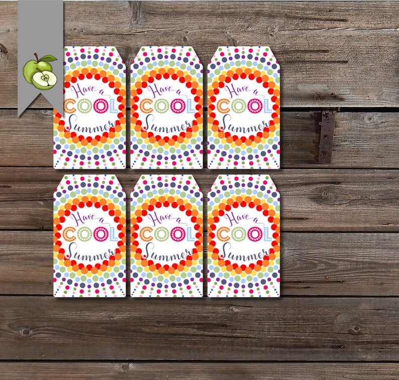 cool summer tag sunglasses student gift tag room mom end of year ice pop class gift teacher printable teacher tag class gift