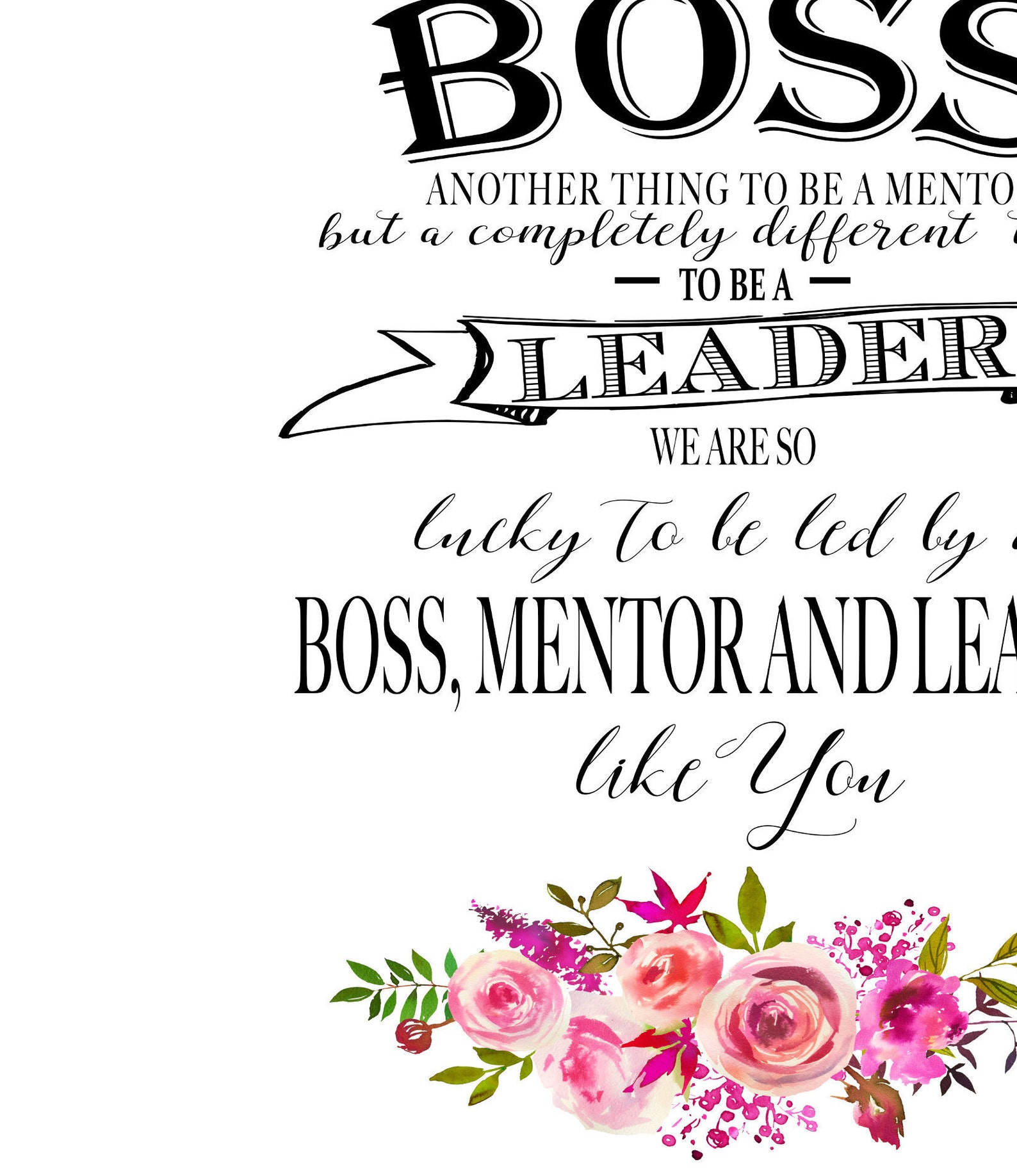 Printable Boss appreciation day gift Boss week boss card Etsy