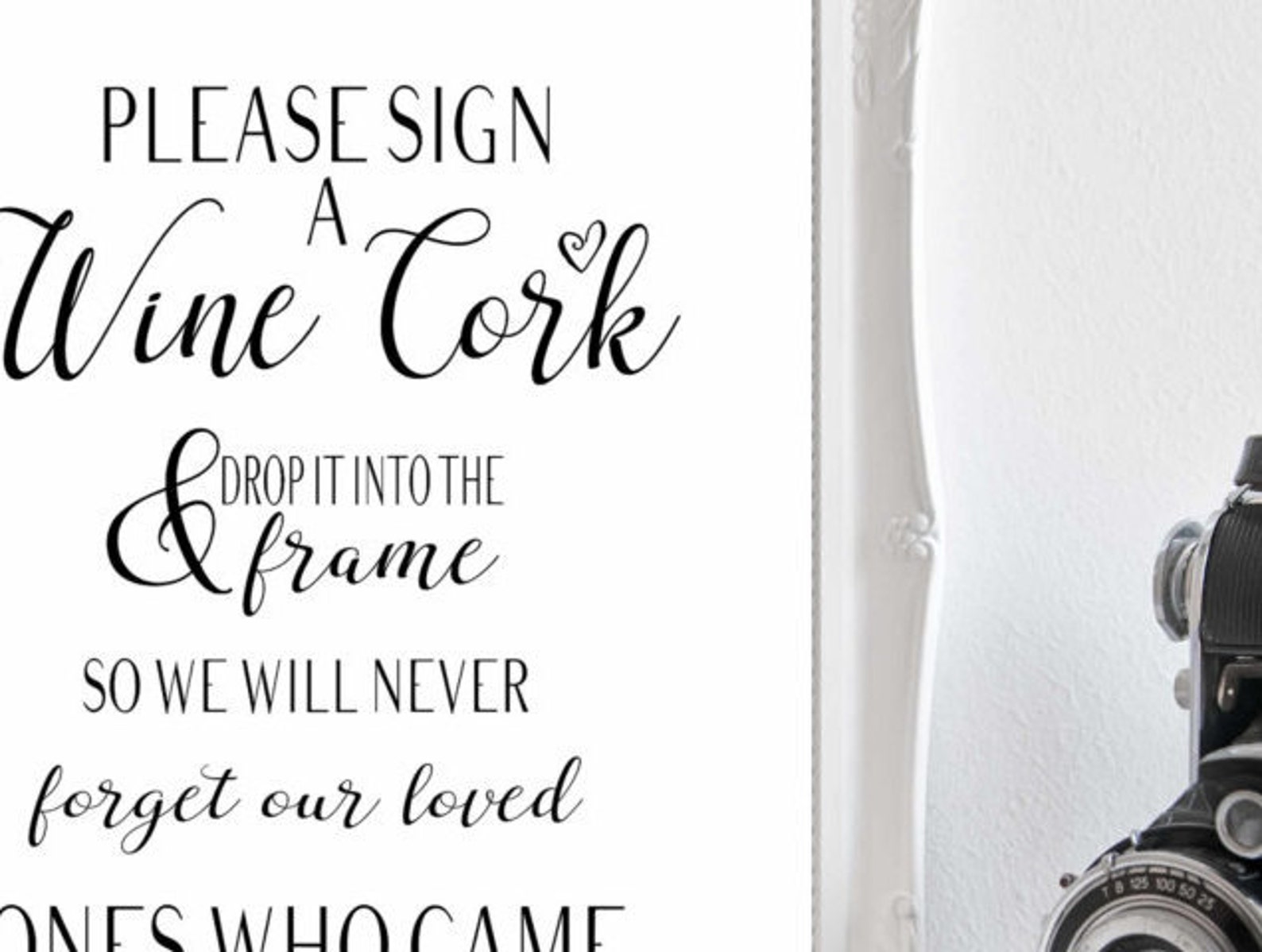 Wine Cork Please Sign a Wine Cork Cork Signage Wine Etsy